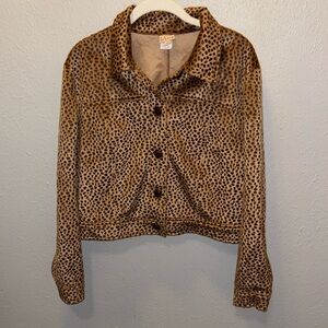 Vintage Fall Malik Cheetah Print Jacket Coat Women’s Size Medium